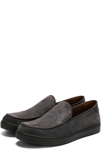 Замшевые лоферы на массивной подошве Gianvito Rossi