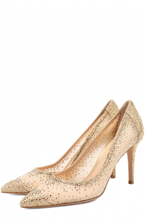 Туфли с кристаллами Swarovski на шпильке Gianvito Rossi