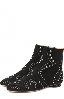 Замшевые ботильоны Pebbles с заклепками Valentino