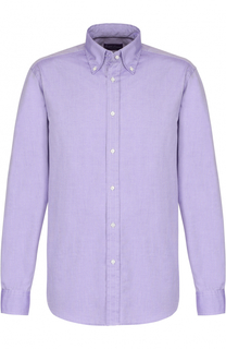 Хлопковая сорочка с воротником button down Ralph Lauren