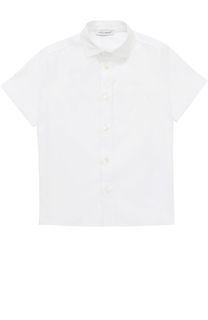 Хлопковая рубашка прямого кроя с короткими рукавами Dolce &amp; Gabbana