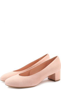 Замшевые туфли на устойчивом каблуке Mansur Gavriel