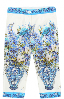 Хлопковые брюки прямого кроя с принтом Dolce &amp; Gabbana
