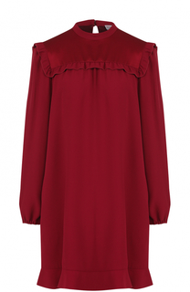 Мини-платье свободного кроя с оборками REDVALENTINO