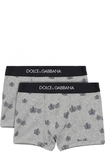 Комплект из двух хлопковых боксеров с принтом Dolce &amp; Gabbana