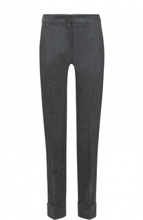 Укороченные брюки прямого кроя с отворотами Armani Collezioni