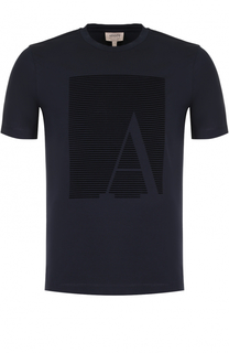 Хлопковая футболка с принтом Armani Collezioni