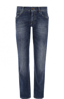 Джинсы прямого кроя с потертостями Dolce & Gabbana