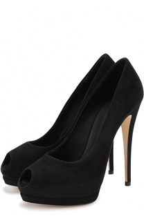 Замшевые туфли Sharon на шпильке и платформе Giuseppe Zanotti Design