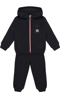 Спортивный костюм из хлопка с капюшоном Moncler Enfant