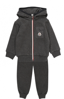 Спортивный костюм из хлопка с капюшоном Moncler Enfant