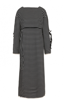 Хлопковое платье свободного кроя в полоску 3.1 Phillip Lim