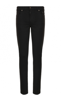 Джинсы прямого кроя с потертостями Saint Laurent