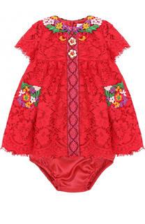 Комплект из кружевного платья и трусов Dolce &amp; Gabbana