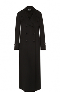 Удлиненное двубортное пальто Giorgio Armani