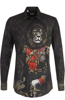 Хлопковая рубашка с принтом Dolce &amp; Gabbana