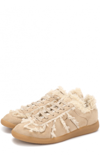 Замшевые кроссовки с декоративной отделкой Maison Margiela