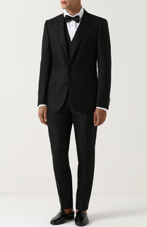 Смокинг-тройка из смеси шерсти и шелка Dolce & Gabbana