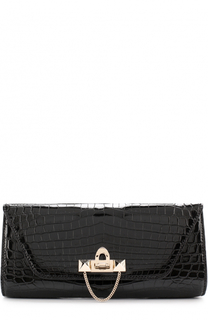Клатч Demilune из кожи крокодила Valentino