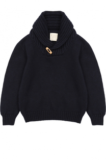 Вязаный свитер с декоративной пуговицей Kuxo Cashmere