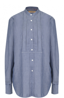 Джинсовая блуза свободного кроя с воротником-стойкой Burberry