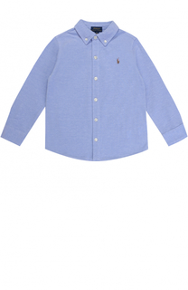 Хлопковая рубашка с воротником button down Polo Ralph Lauren