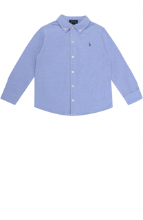 Хлопковая рубашка с воротником button down Polo Ralph Lauren