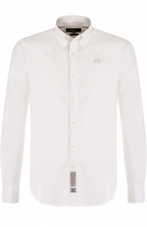 Хлопковая сорочка с воротником button down La Martina