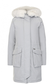 Пуховая парка с меховой отделкой капюшона Woolrich