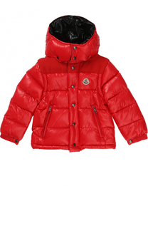 Стеганый пуховик с капюшоном Moncler Enfant