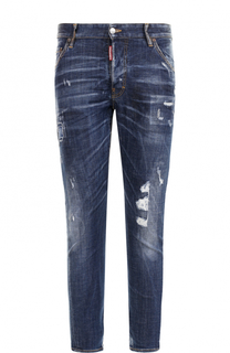 Джинсы прямого кроя с потертостями Dsquared2