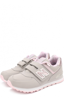 Кроссовки 574 с контрастной отделкой и застежками велькро New Balance