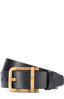 Кожаный ремень с металлической пряжкой Dolce &amp; Gabbana