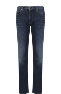 Джинсы прямого кроя с потертостями Armani Jeans