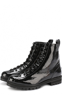 Лаковые байкеры Brooke на шнуровке Jimmy Choo