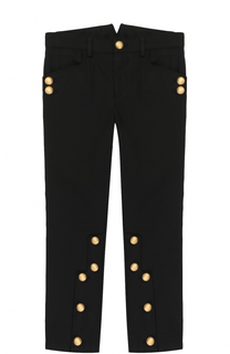 Хлопковые брюки с декоративными пуговицами Dolce &amp; Gabbana