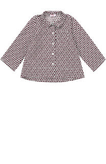 Хлопковая блуза с принтом Il Gufo