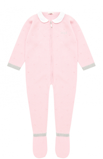 Шерстяной комбинезон фактурной вязки на молнии Baby T