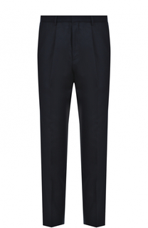 Шерстяные брюки прямого кроя BOSS
