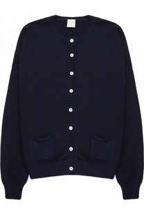 Хлопковый кардиган с контрастными пуговицами Kuxo Cashmere