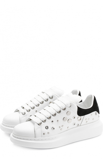 Кожаные кеды с заклепками Alexander McQueen