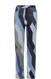 Разноцветные составные джинсы прямого кроя Dries Van Noten