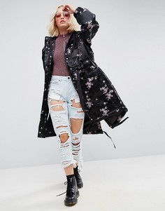 Жаккардовая парка ASOS - Черный