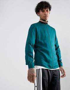 Вискозная рубашка навыпуск на молнии ASOS - Красный