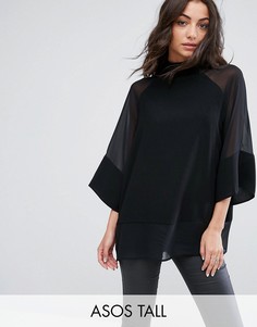 Оверсайз-футболка ASOS TALL - Черный