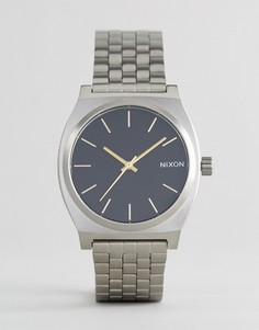 Серебристые наручные часы Nixon Black Velvet Time Teller - Серебряный