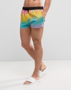 Короткие фестивальные шорты для плавания с ацтекским принтом ASOS - Мульти