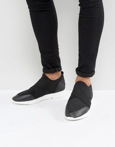 Черные кроссовки с перекрестными эластичными ремешками ASOS - Черный