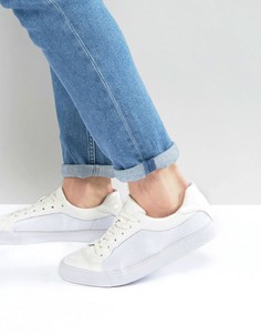 Белые кроссовки на шнуровке с сетчатыми вставками ASOS - Белый