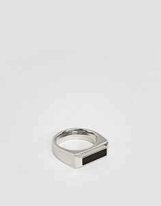 Серебристое кольцо-печатка ASOS - Серебряный